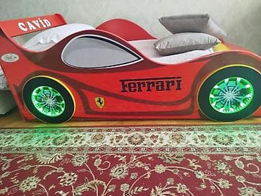 Uşaq maşın formalı çarpayı – qırmızı “Ferrari” dizaynı - Korpus — 3