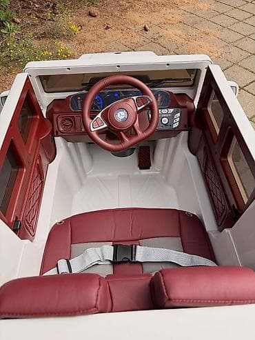 Детский мир: Uşaq elektrik maşını – Mercedes-Benz G-Class AMG üslubunda, ağ rəng — 2