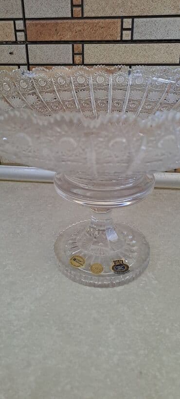 tom xrustal: TOM XRUSTAL MEYVE QABİ. 35sm. Tezedir. İşlenmeyib. Real alicilar — 2