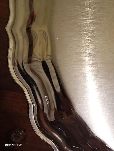 Gümüş rəngli metal servis sinisi diametr 36sm - Forma: dairəvi — 4