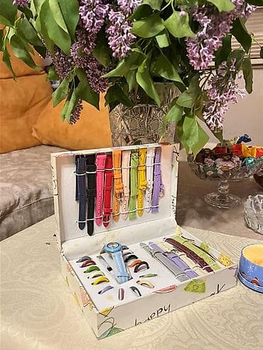 Qol saatları və aksesuarlar: Yeni, Klassik Saat dəsti, rəng - Mavi — 2