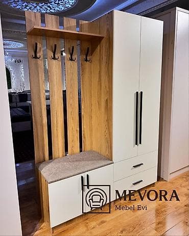 paltar seren: Yeni, 2 qapılı, Ağ, Digər material, Açılan, Düz dolab — 1