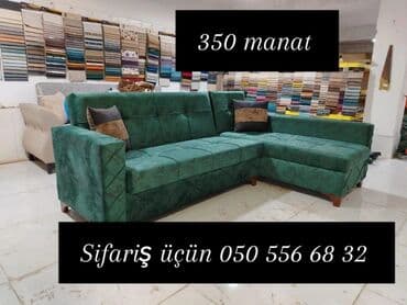Rəflər: Künc divan, Yeni, Bazalı, Vеlur parça, Ödənişli çatdırılma — 1