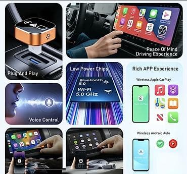 Simsiz qoşulma 1 CarPlay 2 Android Avto 3 Air Play 4 Miracast 4 in 1 — 4