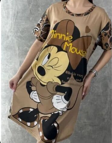 saç rəngləyən şampun: Qrafikli rahat ev donları (Tunika) - Model: qısaqollu, dizə qədər — 5