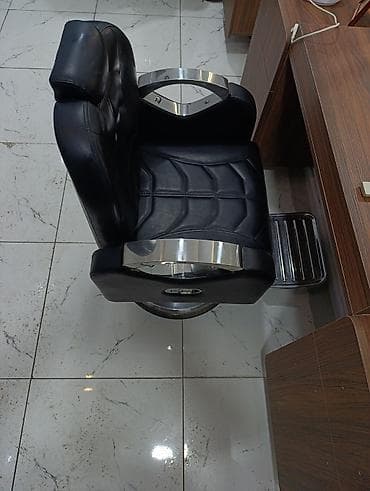 kreslolar: Peşəkar bərbər/kosmetologiya kreslosu - Rəng: qara - Material: yumşaq — 3