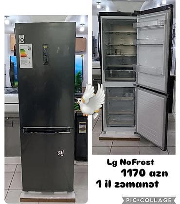 Yeni 2 qapılı LG Soyuducu Satılır, rəng - Boz