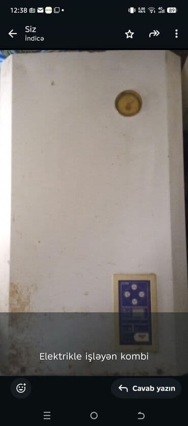 Qızdırıcı və isidicilər: Elektriklə işləyən kombi - Divar tipli elektrik kombi sistemi - Üst — 1