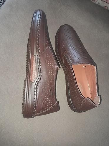 ayaqqabı kişi ücün: Kişi slip-on ayaqqabısı - Rəng: qəhvəyi - Model: slip-on (bağsız) — 1