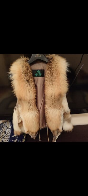 qadınlar üçün qara qonur tülkü xəzindən papaq: Jilet, One size — 7