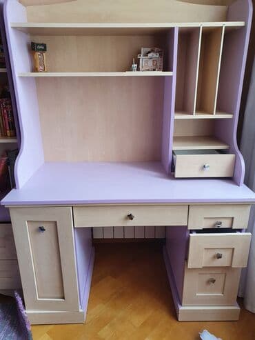 islenmis mebiler: Oğlan və qız üçün, İşlənmiş, Siyirməli, Yazı masası — 4