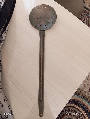 duru yağ: Mətbəx üçün metal süzgəc qaşıq (delikli kepçe) - Material: möhkəm — 2