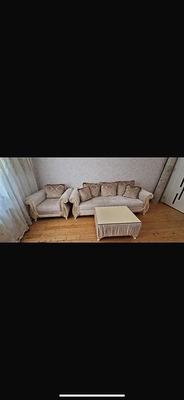 Qonaq otağı üçün, Açılmayan, Dördbucaq masa, 6 stul — 2