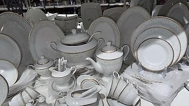 Nahar dəsti, rəng - Ağ, Farfor