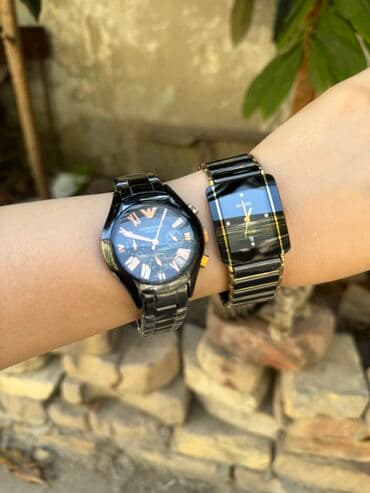 золотые комплекты с бриллиантами в баку: Ceramika Armani 85 azn 
Rado 70 azn — 5