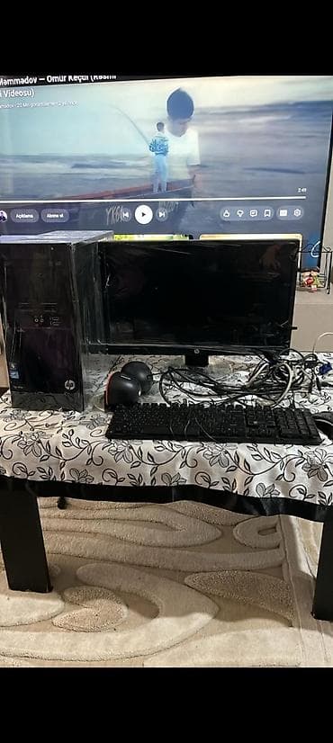 ucuz wifi modem: HP masaüstü kompüter seti Tərkib: - HP sistem bloku (ön paneldə USB — 1