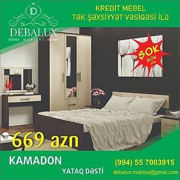 xiyar tumu: 2 təknəfərlik çarpayı, Komod, Dolab, 2 tumba, Türkiyə, Yeni — 2