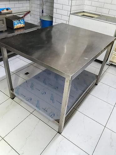 soba corek: Paslanmayan poladdan istehsal olunmuş peşəkar mətbəx masası - — 3