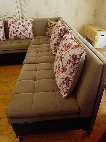 İşlənmiş, Künc divan, Divan, Kreslo, 2 kreslo, Bazalı, Açılan — 3