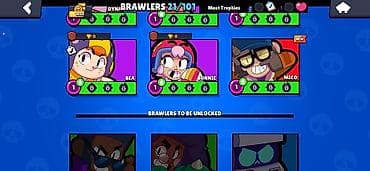 ps3 kirayə: Brawl Stars oyun hesabı - Kupa: 1065 - Brawl Pass səviyyəsi: 15 - — 8