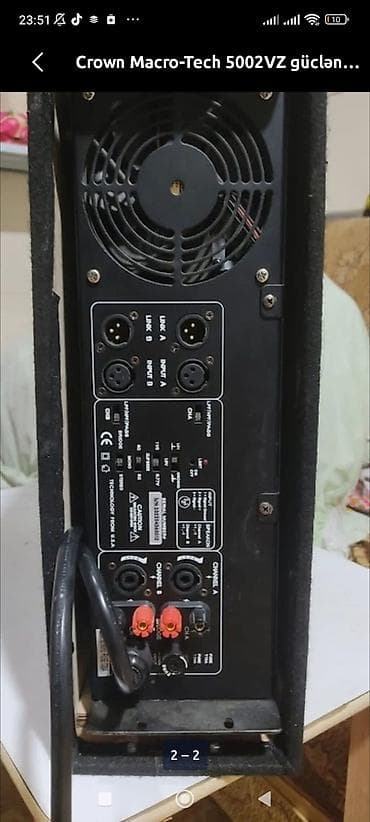 gücləndirici: Crown Macro-Tech 5002VZ gücləndirici - Professional səhnə və — 4