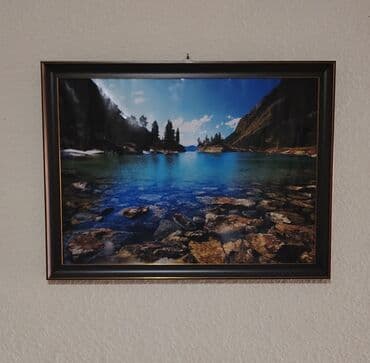 Divar üçün çərçivəli mənzərə tablo - Mövzu: dağlar arasında yerləşən — 1