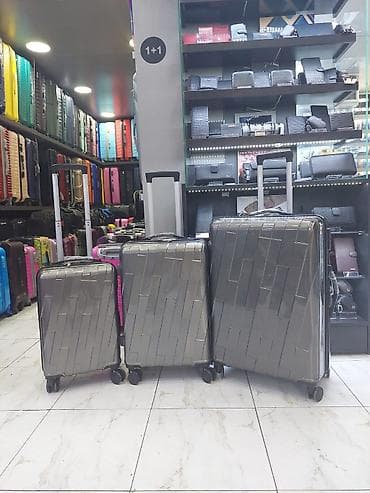 Sərt korpuslu çamadan dəsti – 3 ölçü - Korpus: yüngül və davamlı