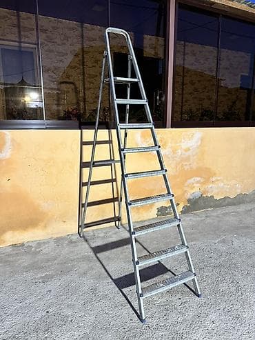 dəmir direk: Dəmir iki tərəfli nərdivan - Material: yüngül və möhkəm alüminium - — 1