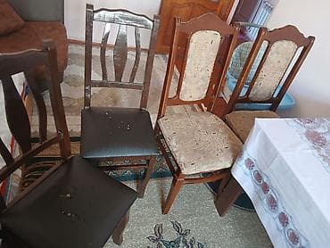 Qonaq otağı üçün, Qatlanan, Dördbucaq masa, 6 stul — 3