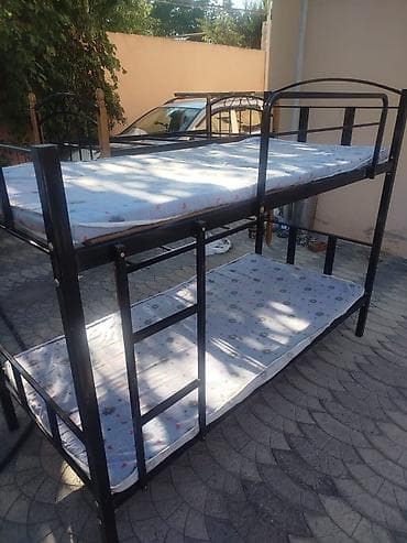 tekli carpayi: İki mərtəbəli çarpayı – dəmir karkaslı - Material: möhkəm metal — 4