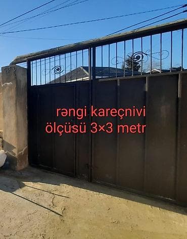 Metalkapı və darvaza dəsti - Darvaza: ölçü 3×3 metr. Üst hissədə