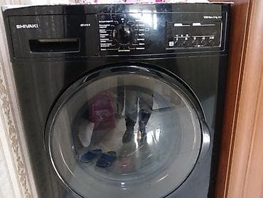 qazel masinlari: SHIVAKI AWT-6110B önyükləməli paltaryuyan maşın - Rəng: qara, iri — 1