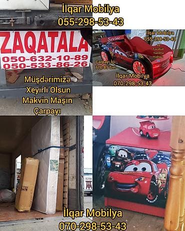 Yeni, Sifariş ilə, Maşın-çarpayı, Matrassız, Siyirməsiz