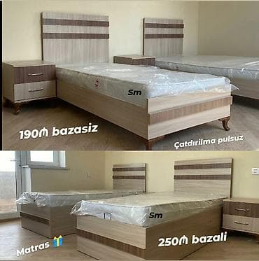Təknəfərlik çarpayı, Matras ilə, Azərbaycan lalafo.az -da Təknəfərlik çarpayı, Matras ilə, Azərbaycan