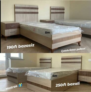 Çarpayılar: Təknəfərlik çarpayı, Matras ilə, Azərbaycan — 1