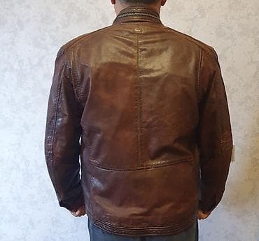 dəri kurtka kişi: Kişi dəridən gödəkçə,fevral ayi Almaniyada alinib - Material: təbii — 5