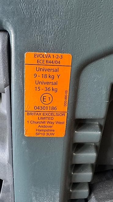 Автокресла: Britax Evolva 1-2-3 uşaq avtomobil oturacağı - Qrup 1/2/3: 9–36 kq — 4