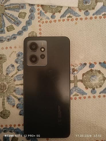 samsung tablet s7: Redmi Note 12, 128 GB, rəng - Qara, İki sim kartlı — 2