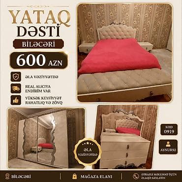 mebel trimo: Aynur92👑kod0919 Qiymet 600 Azn Yataq dəsti satılır Əla vəziyyətdədir — 1