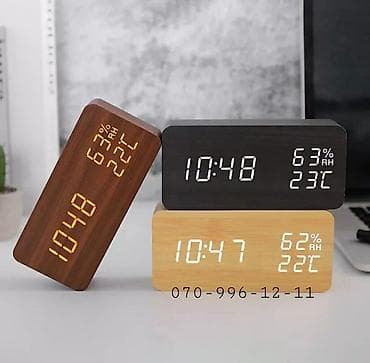 Elektron saat 🔹Taxta elektron stolüstü saat🕰️ 🔹Ölkə daxili pulsuz