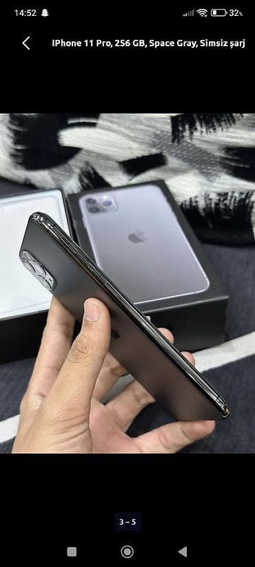 ev ucun kamera: IPhone 11 Pro, 256 GB, Space Gray, Simsiz şarj — 2