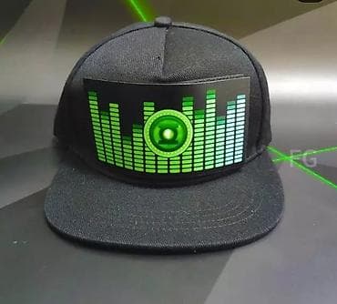 Головные уборы: LED kepka - Qara snapback üslubunda kepka, düz vizorlu - Ön hissədə — 3