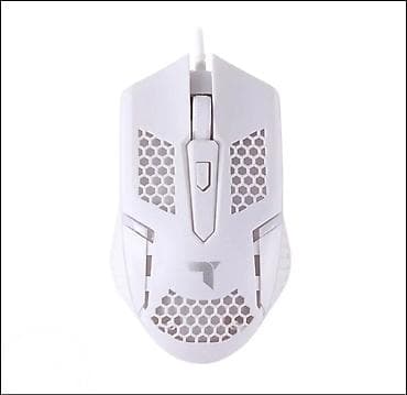 Ağ rəngli oyun mouse-u – yüngül korpus və pətək formalı ventilyasiya