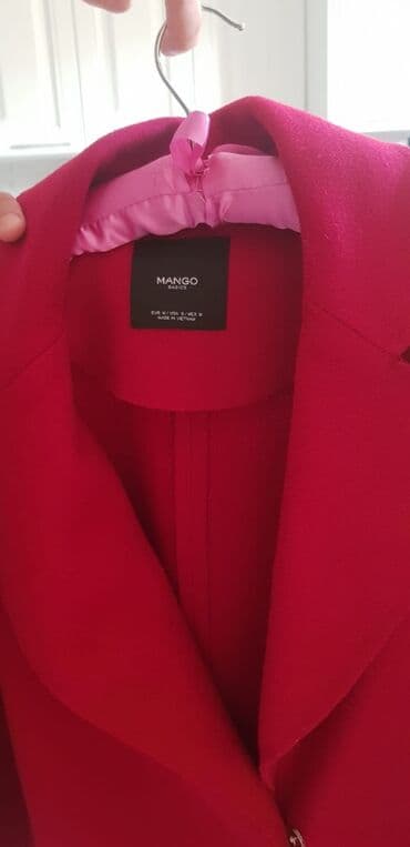 qadınlar üçün süni dublyonkalar: Palto, Mango, M, rəng - Qırmızı — 4
