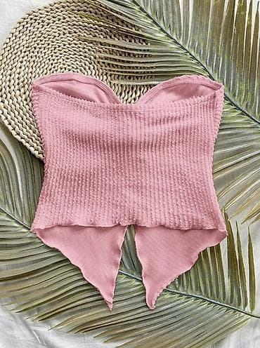 duyu: Qadınlar üçün strapless top – “bananqa” kəsimli - Rəng: pudra çəhrayı — 2