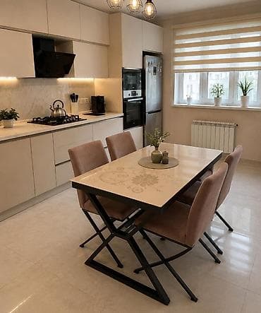 Mətbəx üçün, İşlənmiş, Kvadrat masa, 4 stul
