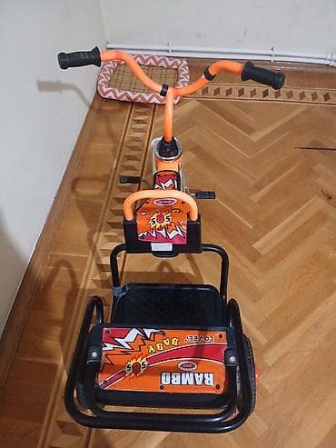 Uşaq üçtəkərli velosipedi – RAMBO Baby modeli - Rəng: narıncı-qara — 2