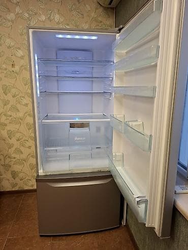 Soyuducular: Yeni 2 qapılı Panasonic Soyuducu Satılır, rəng - Gümüşü, Təkərli — 9
