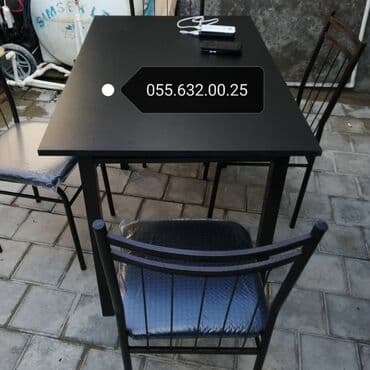 metbex masa ve oturacaqlar: Квадратный стол, Для кухни, Для гостиной, Для прихожей, 4 персоны, Нераскладной, Украина, Гарантия 3 года — 5
