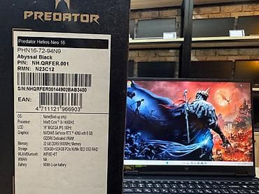 acer predator helios neo 16: İşlənmiş Acer Predator, 16 ", Intel Core i9, 2 TB, Ünvandan götürmə, Ödənişli çatdırılma, Rayonlara çatdırılma — 3